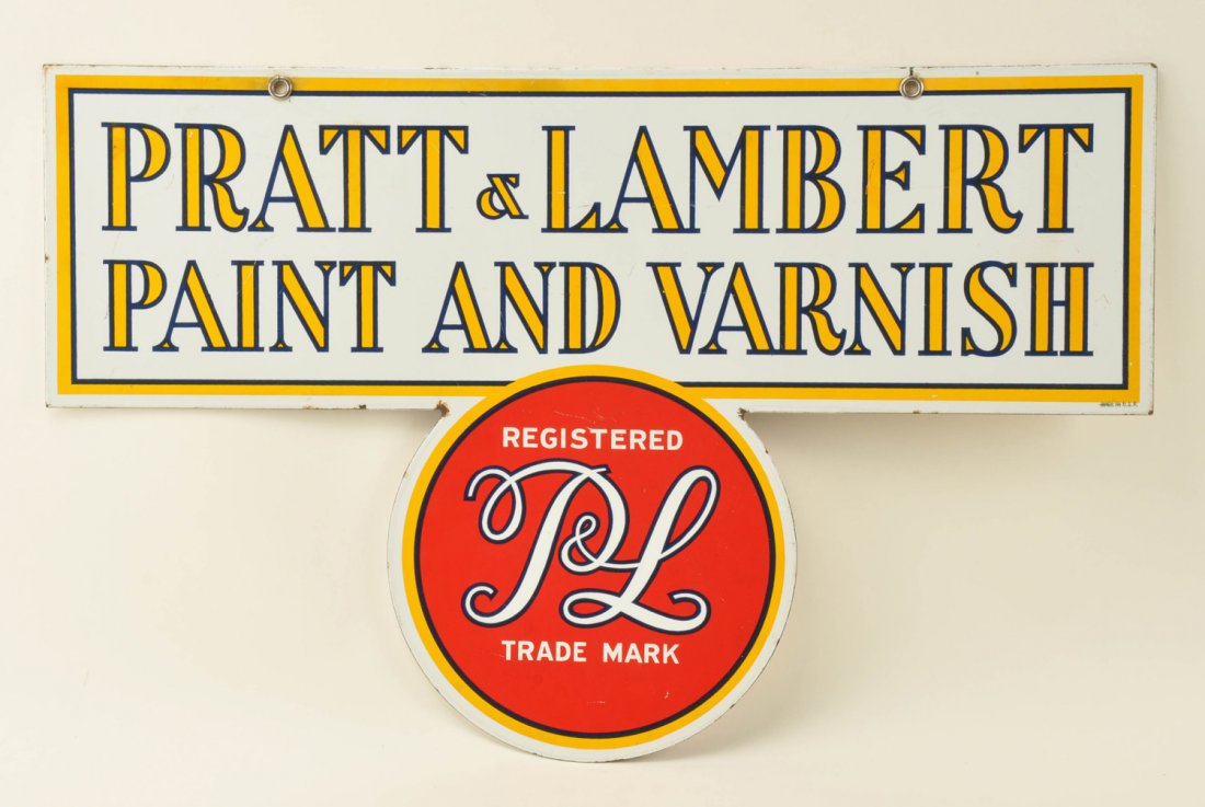Pratt and Lambert Paint Porcelain Sign (1 of 3)