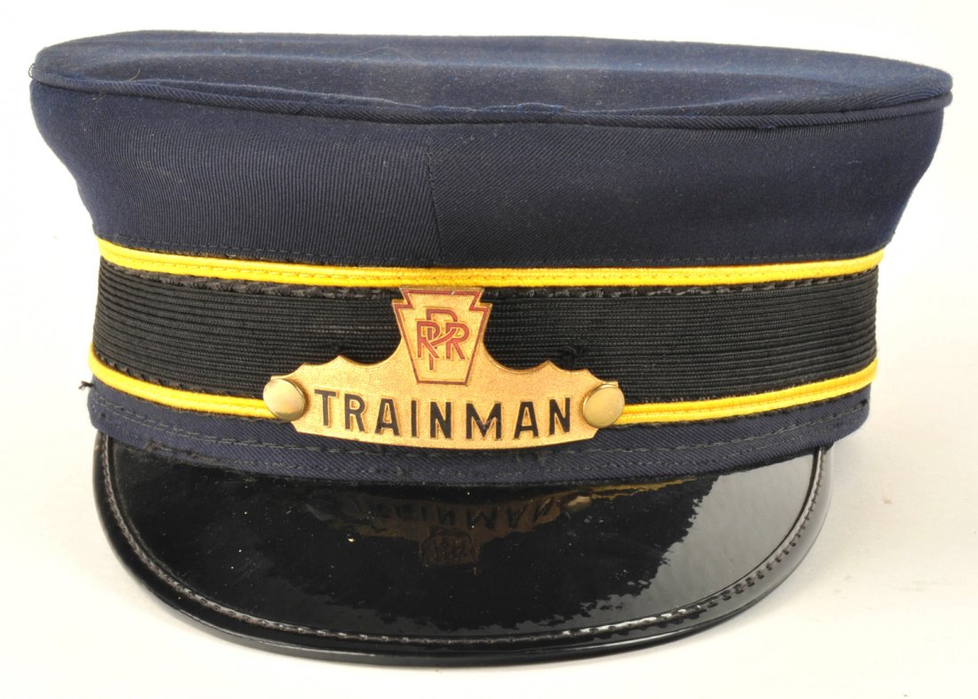 PRR Trainman Railroad Cap with Badge (1 of 1)