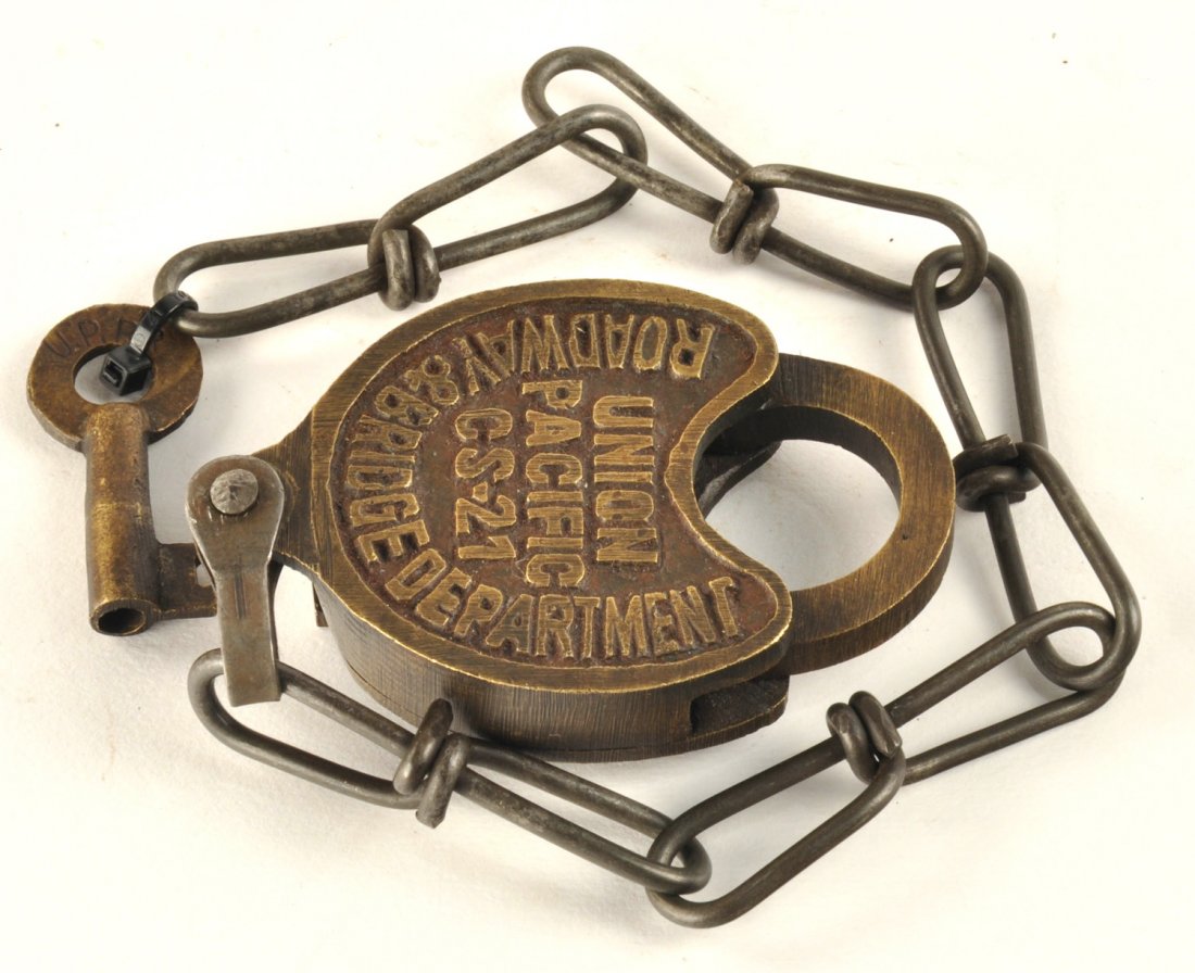 UP Road & Bridge Cast Brass Lock (1 of 2)