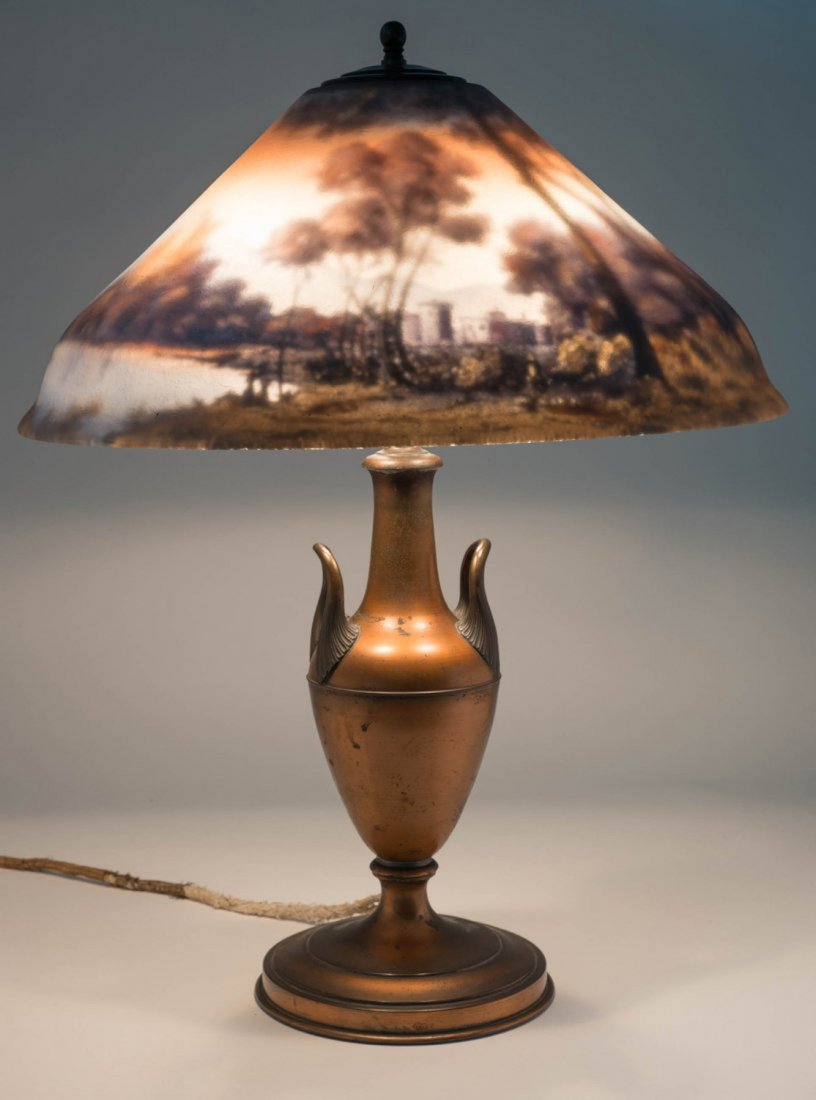 Reverse Painted Pairpoint Lamp (1 of 2)