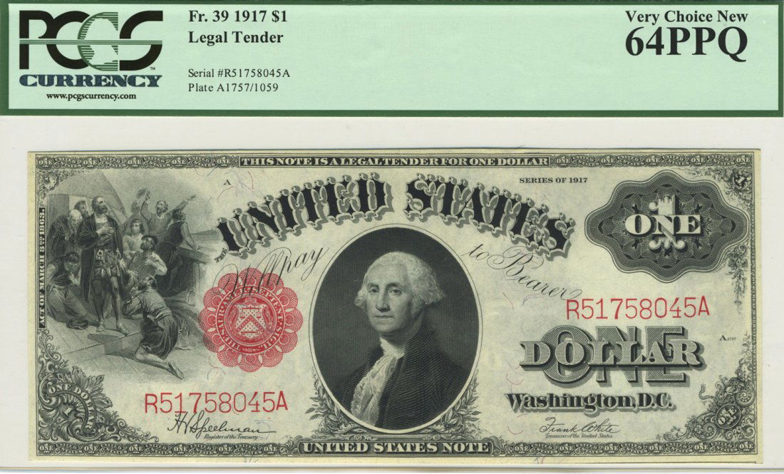 Fr. 39 - 1917 $1 Legal Tender (1 of 2)