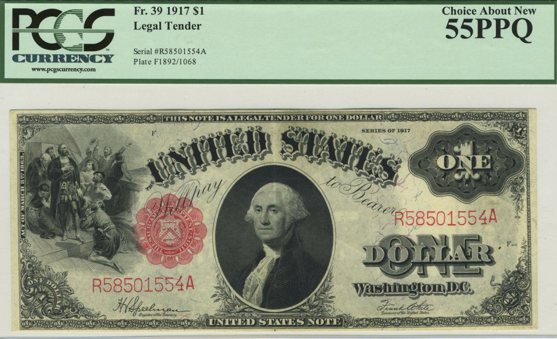 Fr. 39 - 1917 $1 Legal Tender (1 of 2)