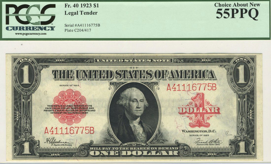 Fr. 40 - 1923 $1 Legal Tender (1 of 2)