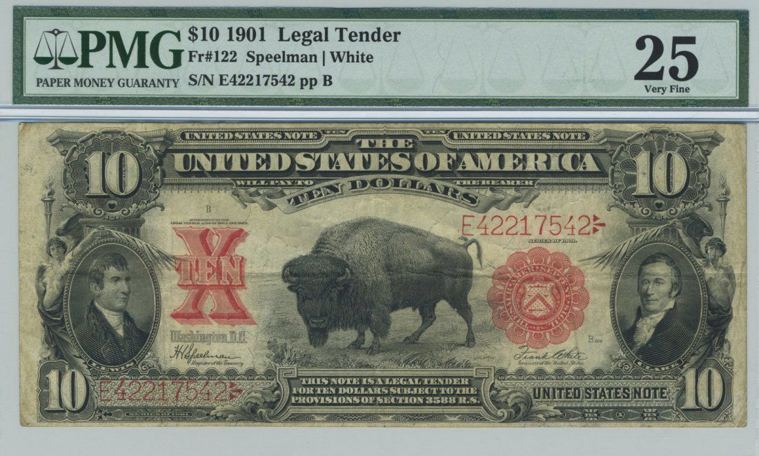 Fr. 122 - 1901 $10 Legal Tender (1 of 2)
