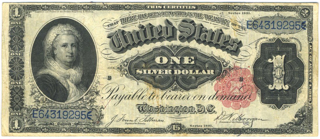 Fr. 223 - 1891 $1 Silver Certificate (1 of 2)
