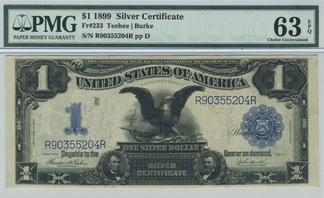 Fr. 233 - 1899 $1 Silver Certificate (1 of 2)