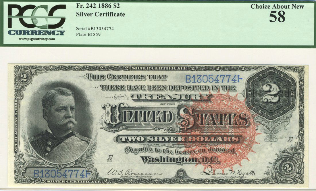 Fr. 242 - 1886 $2 Silver Certificate (1 of 2)