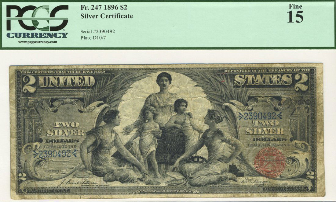 Fr. 247 - 1896 $2 Silver Certificate (1 of 2)