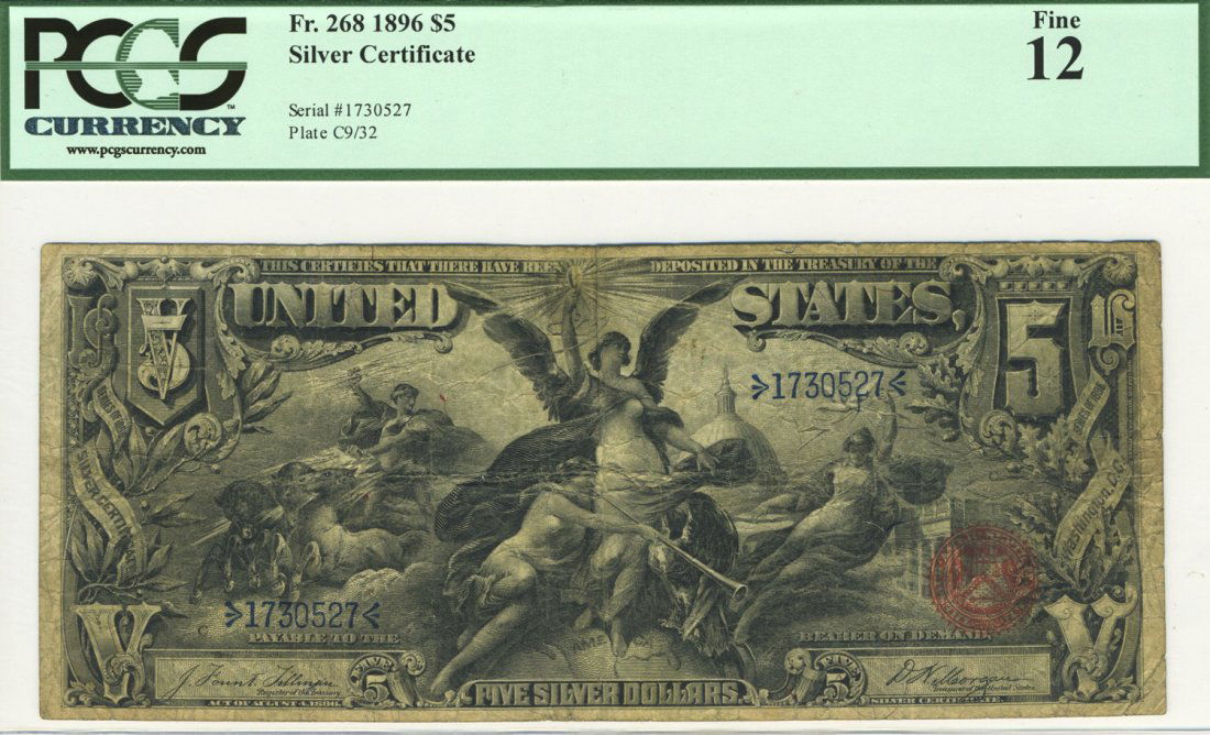 Fr. 268 - 1896 $5 Silver Certificate (1 of 2)