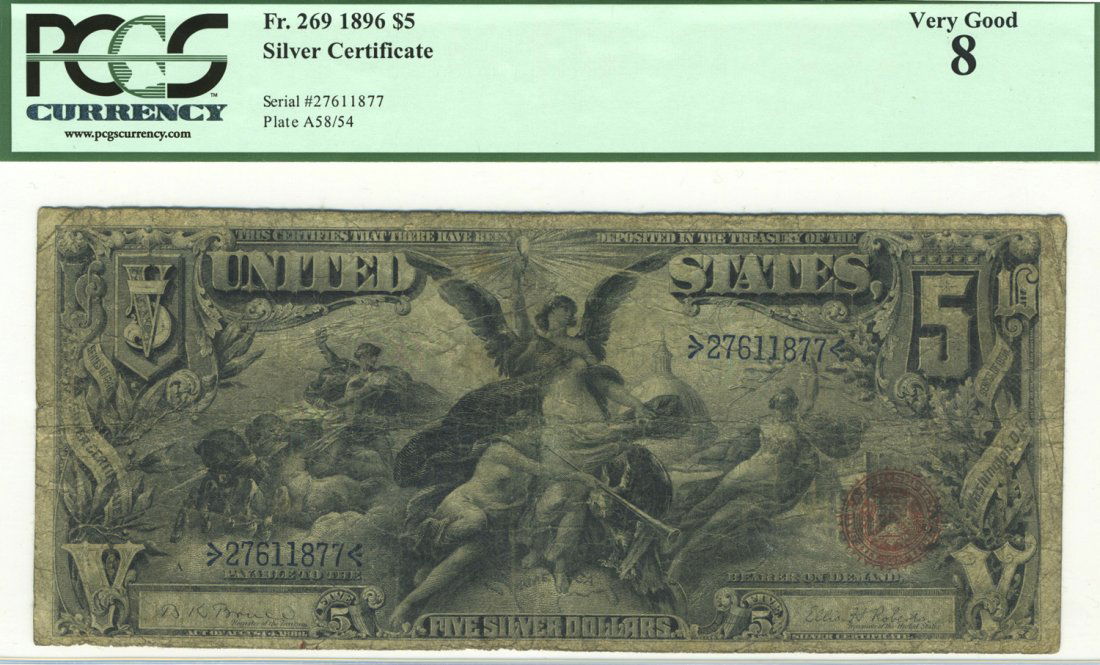 Fr. 269 - 1896 $5 Silver Certificate (1 of 2)