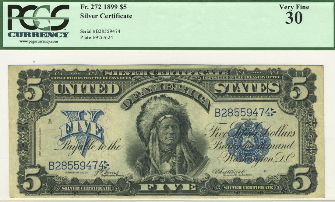 Fr. 272 - 1899 $5 Silver Certificate (1 of 2)