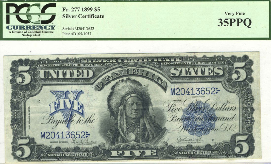 Fr. 277 - 1899 $5 Silver Certificate (1 of 2)