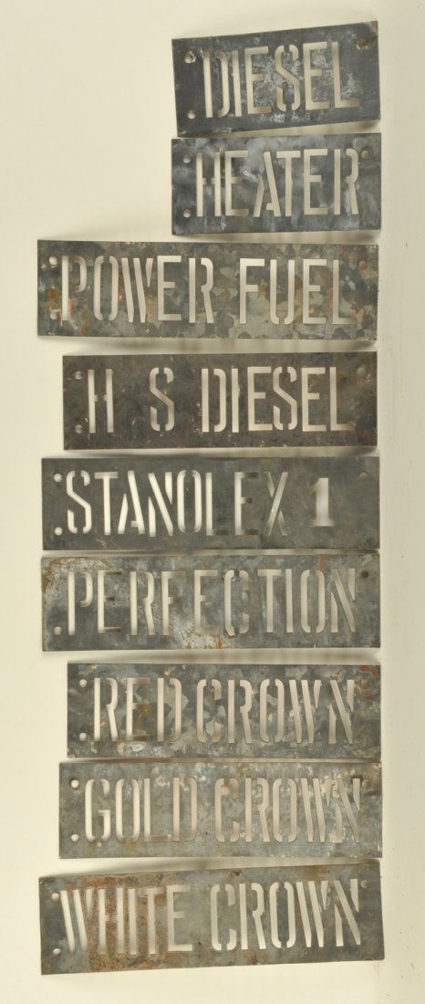 Nine Standard Oil Co Paint Stencils (1 of 2)