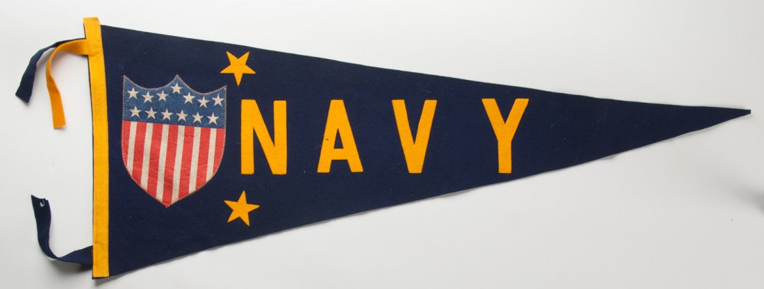 US Navy Felt Pennant (1 of 2)