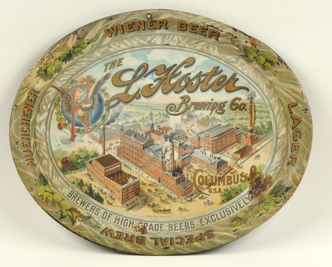 L. Hoster Factory Scene Beer Tray (1 of 3)