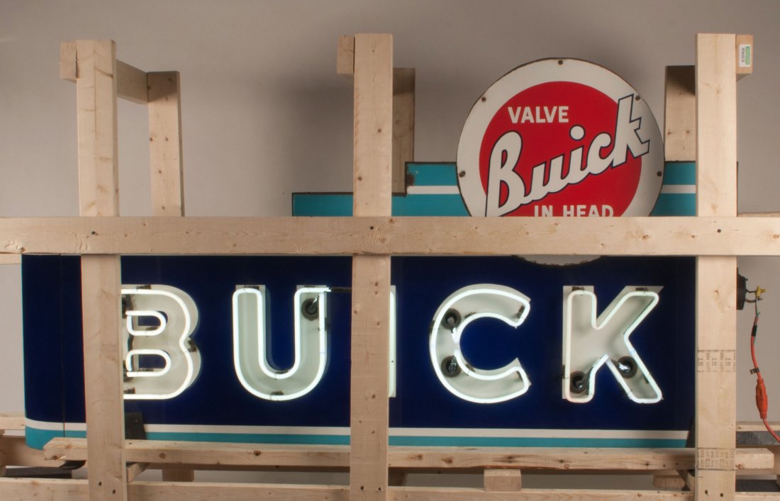 Buick Valve in Head Double Sided Neon over Porcelain (1 of 6)