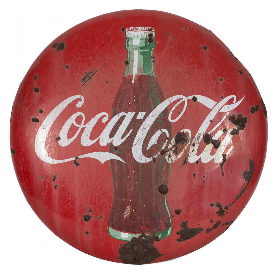 Coca-Cola Button Porcelain Sign (1 of 2)