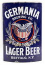 Germania Beer New York Curved Corner Porcelain Sign