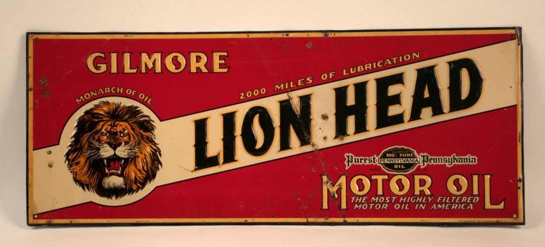 Gilmore Lion Head Oils Metal Sign (1 of 2)
