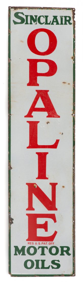 Sinclair Opaline Vertical Porcelain Sign (1 of 2)
