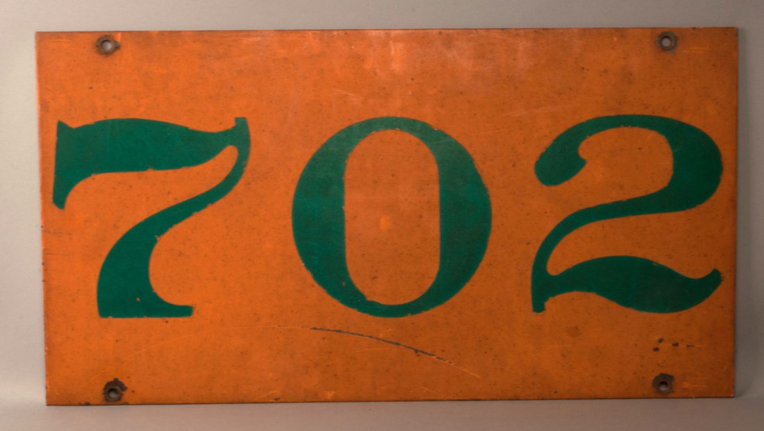 Heavy Steel Number Plate #702 - Railroad Unknown (1 of 2)