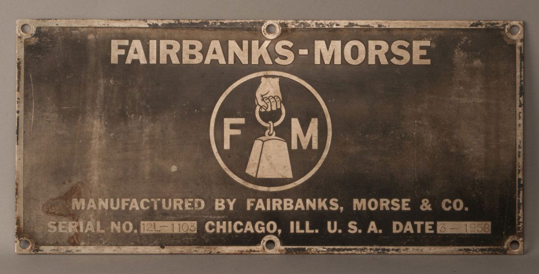 NKP 148- H12-44 Diesel Locomotive Builder's Plate (1 of 2)