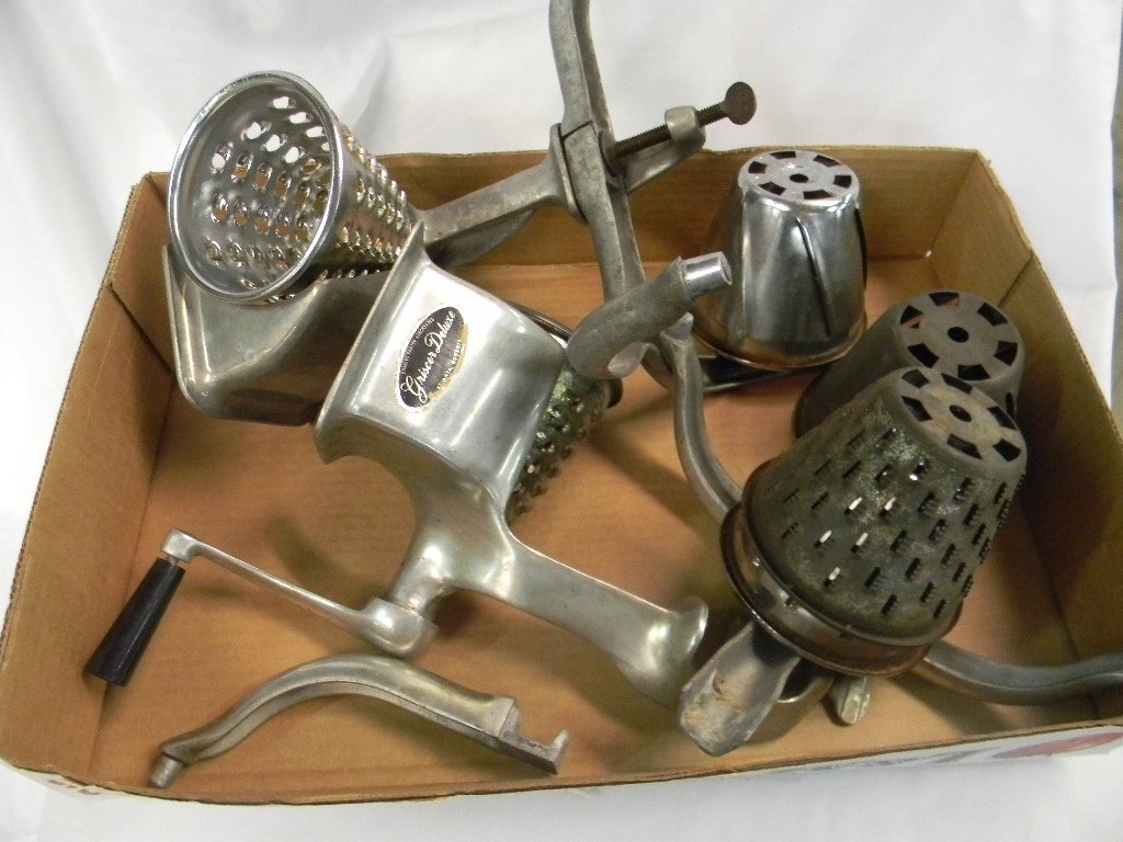 Vintage Griscer Deluxe Graters: Vintage Griscer Deluxe Graters Charles Panter Associates Atlanta, Georgia mark on grater
