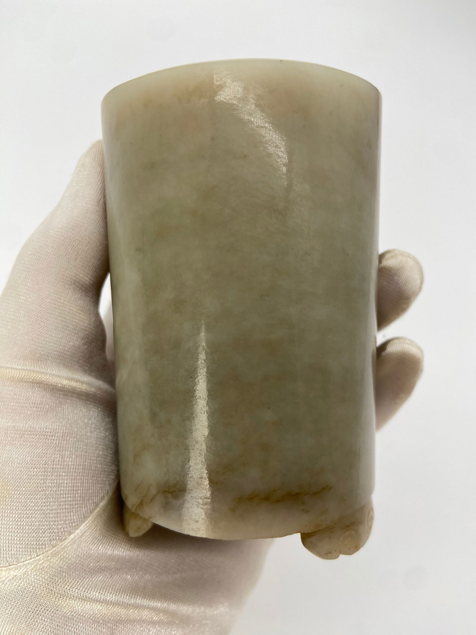 Antique Chinese jade brush pot (1 of 7)