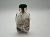 An inside-painted glass snuff bottle signed Zhou Leyuan