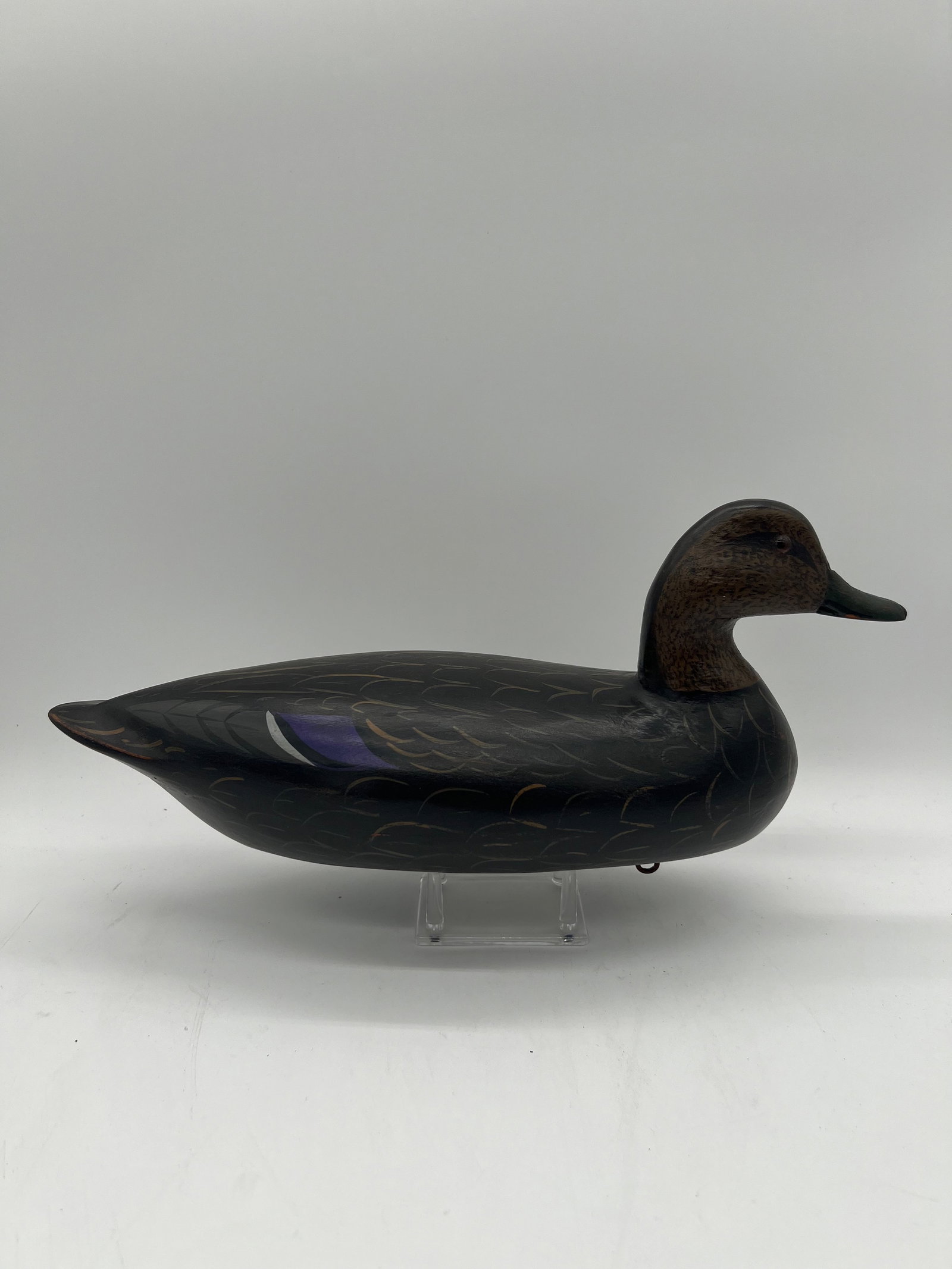 Mallard hen duck decoy by Perdew, Henry, Illinois. (1 of 12)
