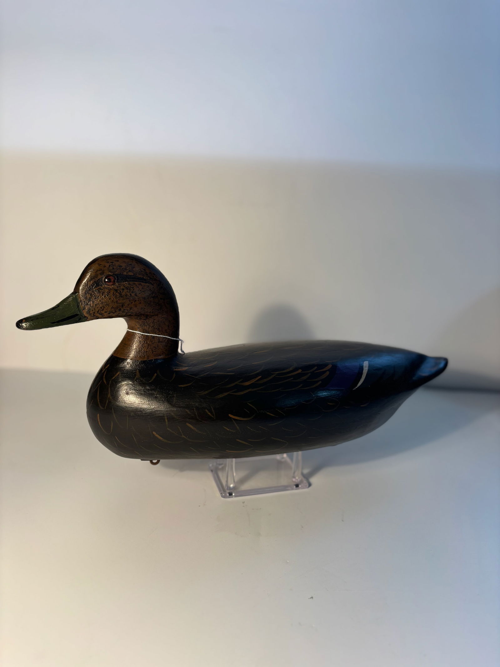 Weighted Black Duck Decoy by Perdew, Henry, Illinois. (1 of 14)