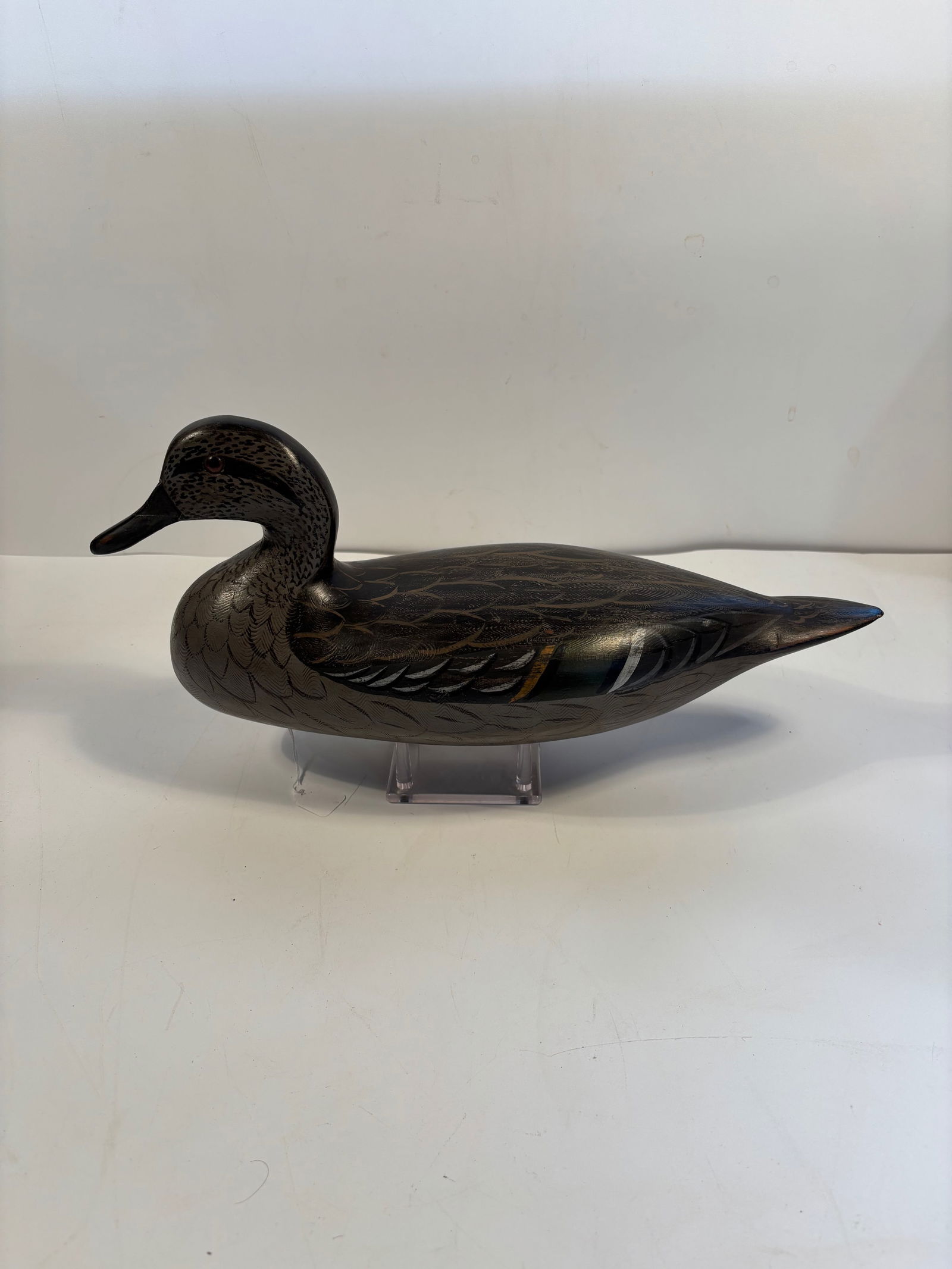 Weighted pintail Hen Duck Decoy signed bottom (1 of 14)