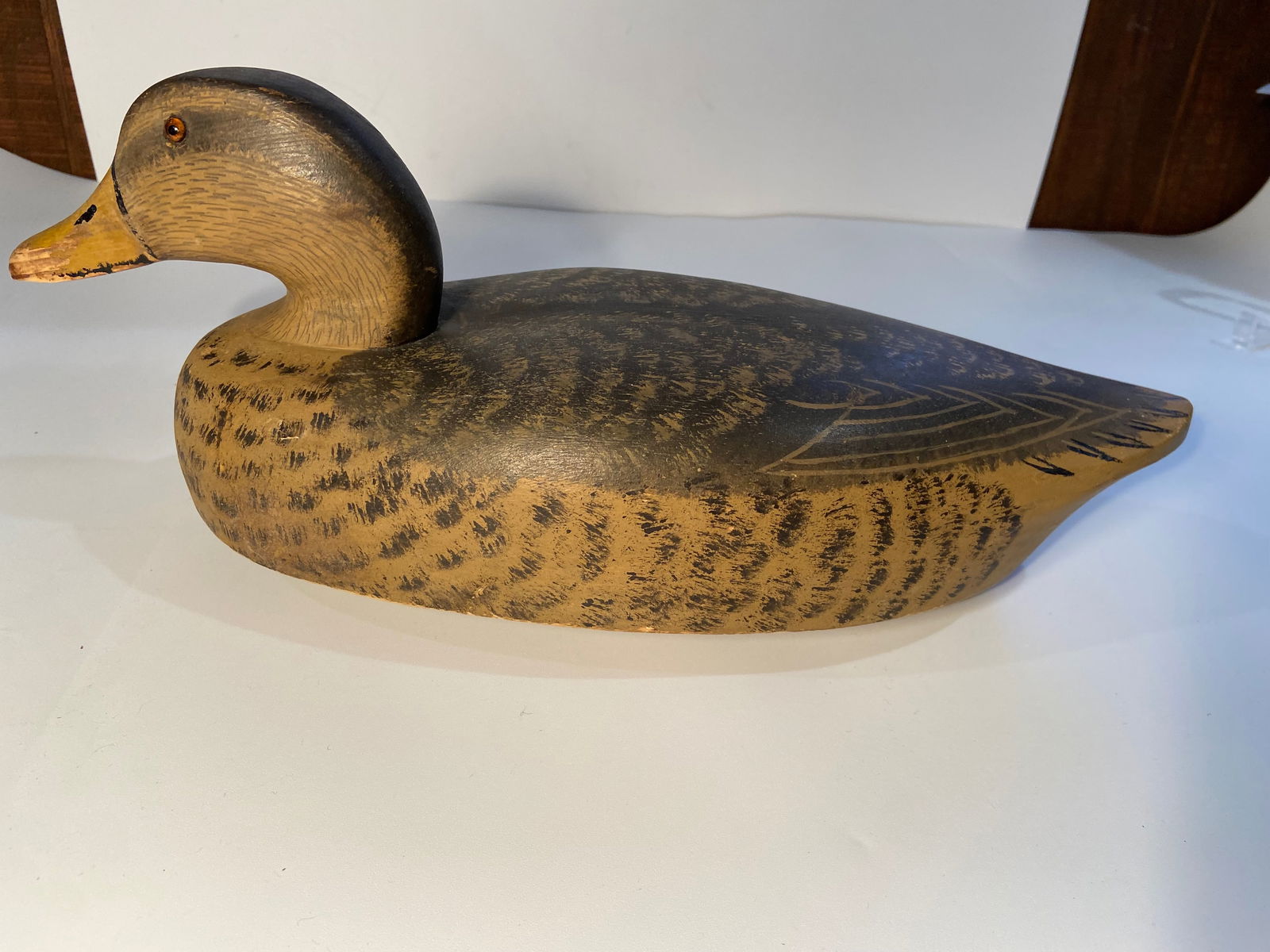 A vintage duck decoy marked P B B unknown maker (1 of 14)
