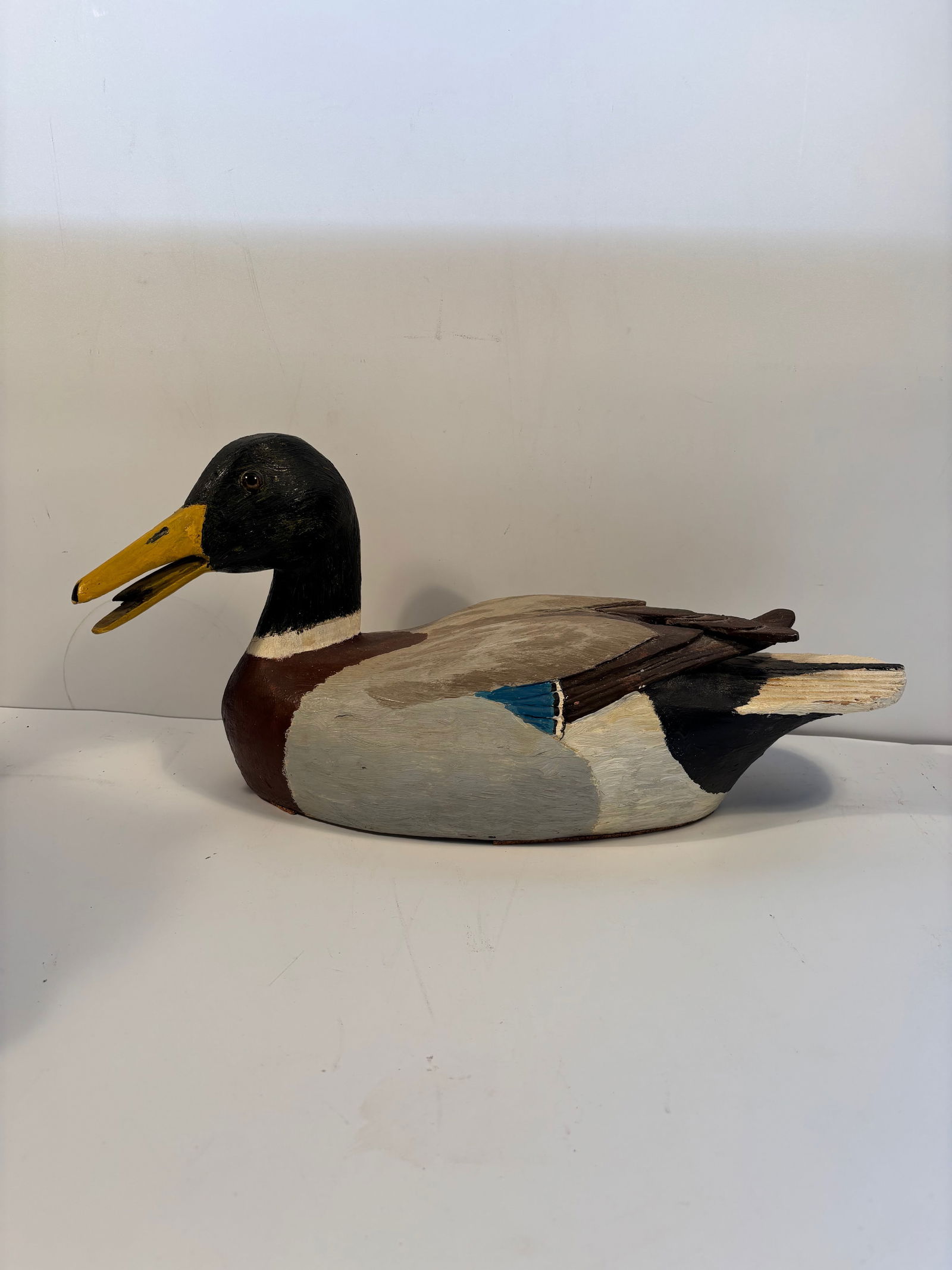Antique hand painted wood duck mallard decoy (1 of 12)