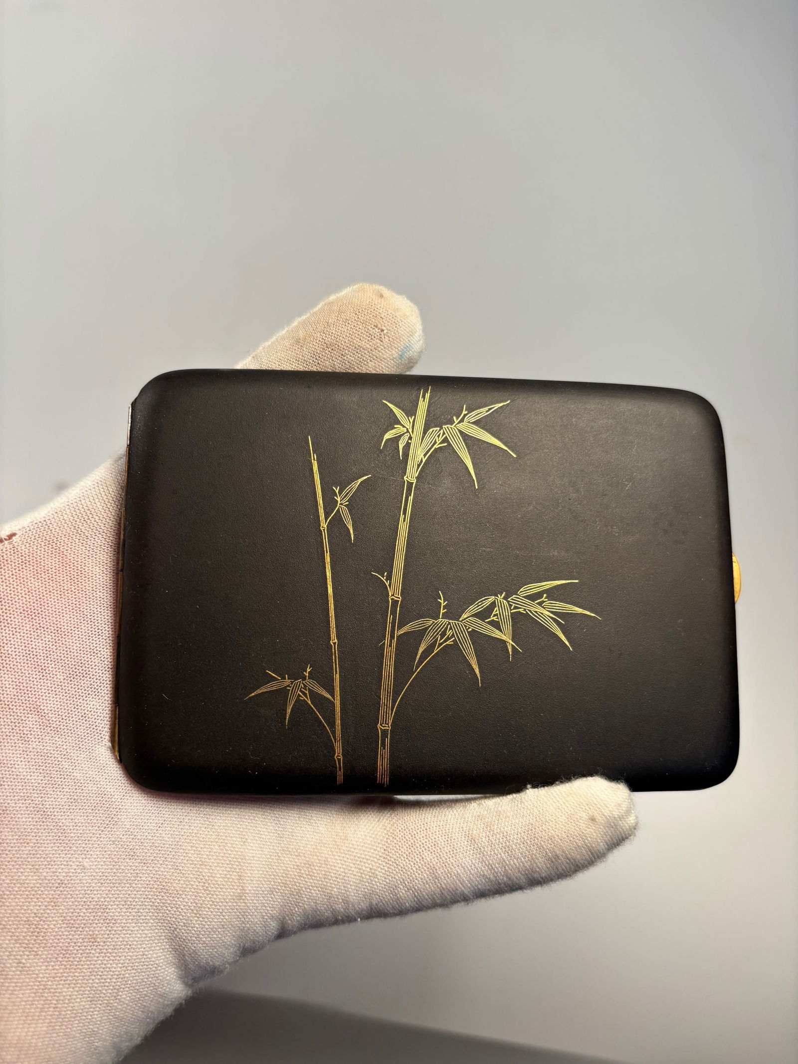 A Japanese Lacquered Cigarette Case with Bamboo Motif, (1 of 7)