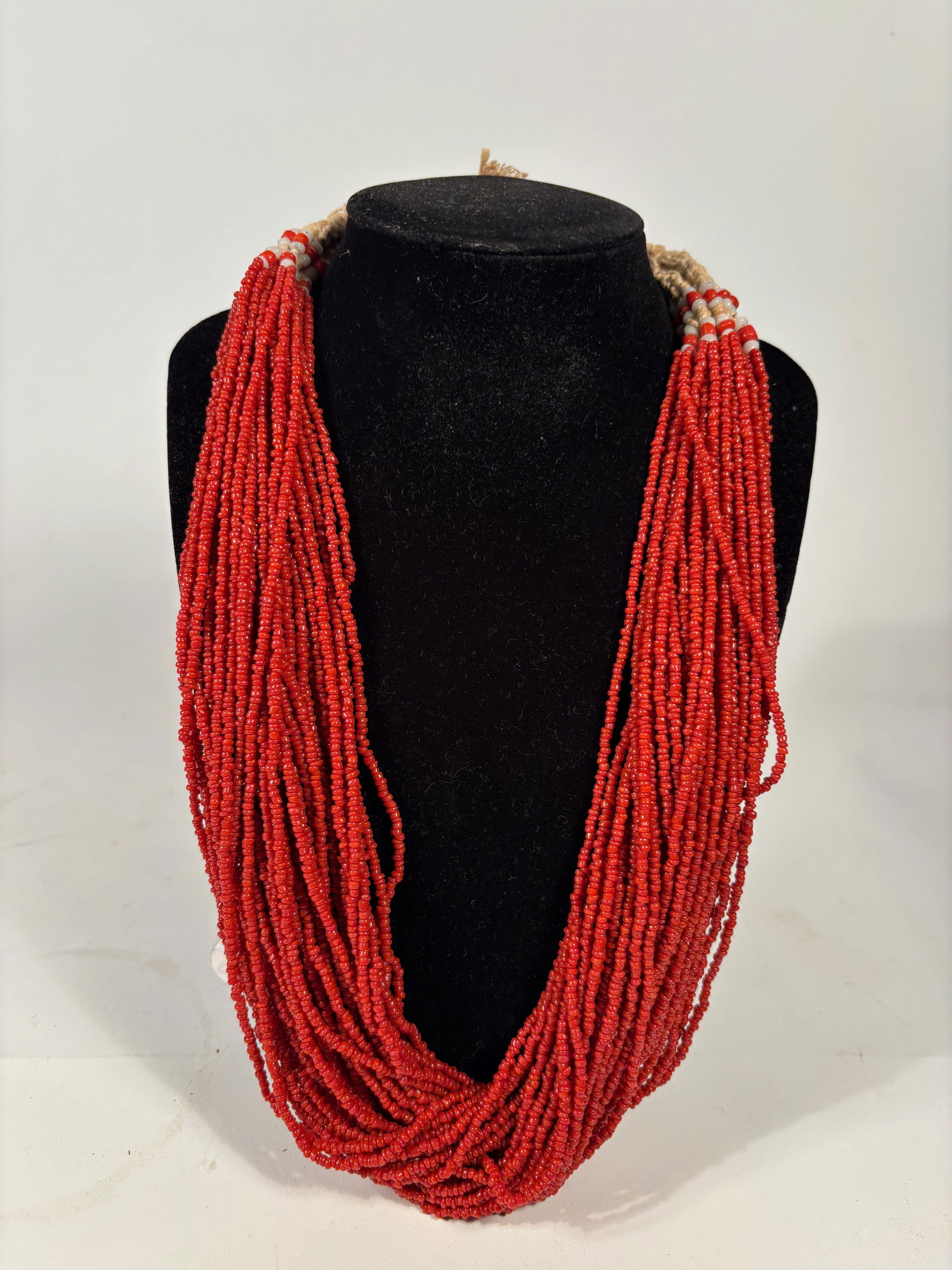 An Oxblood Coral Bead Multi-Strand Necklace (1 of 6)