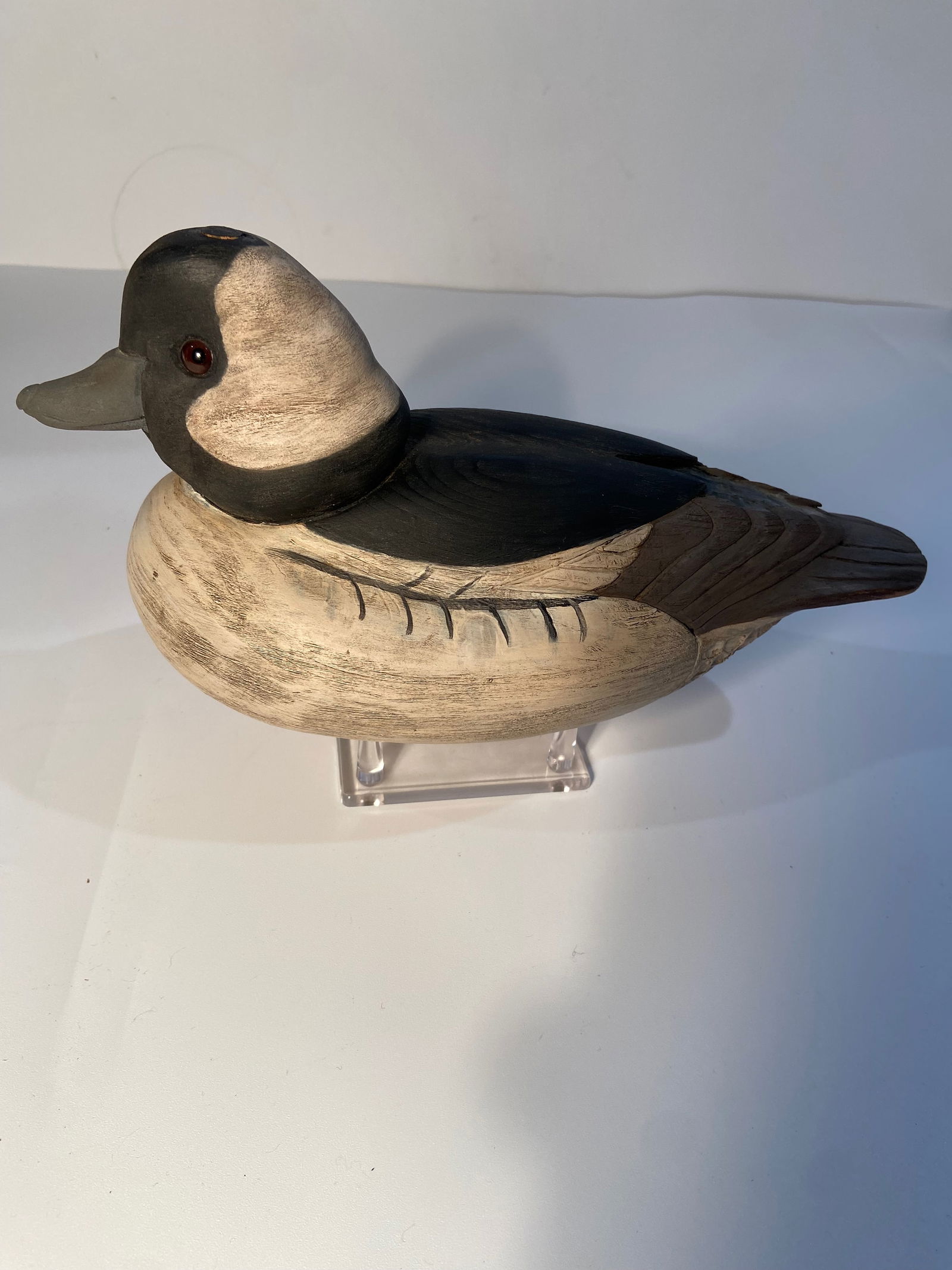 Bufflehead Drake Decoy, crafted by Ken Ward ; made from Michigan White Cedar (1 of 10)
