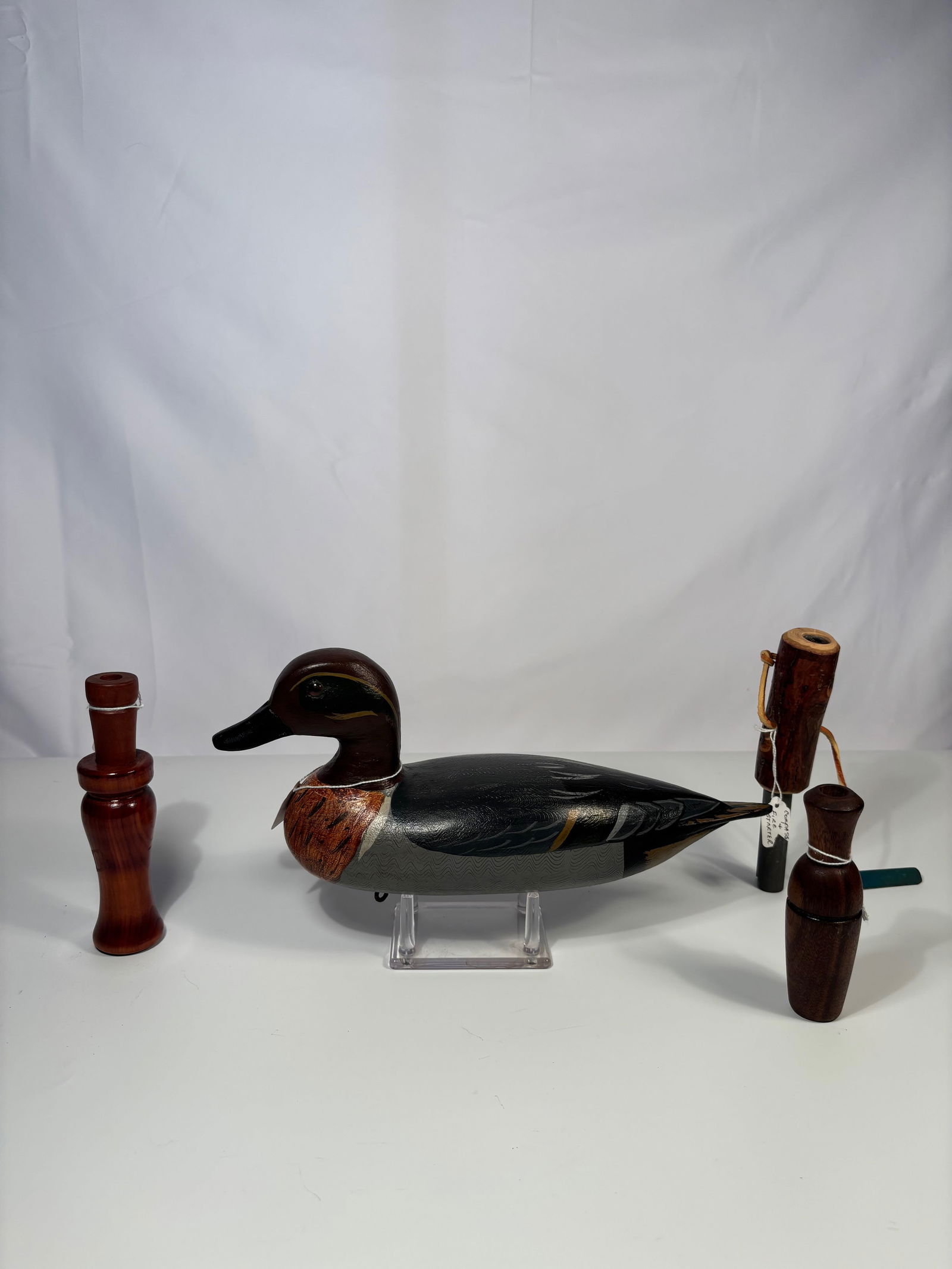 IL River Greenwing Teal Drake  Weighted, marked Henry Perdew (1 of 14)