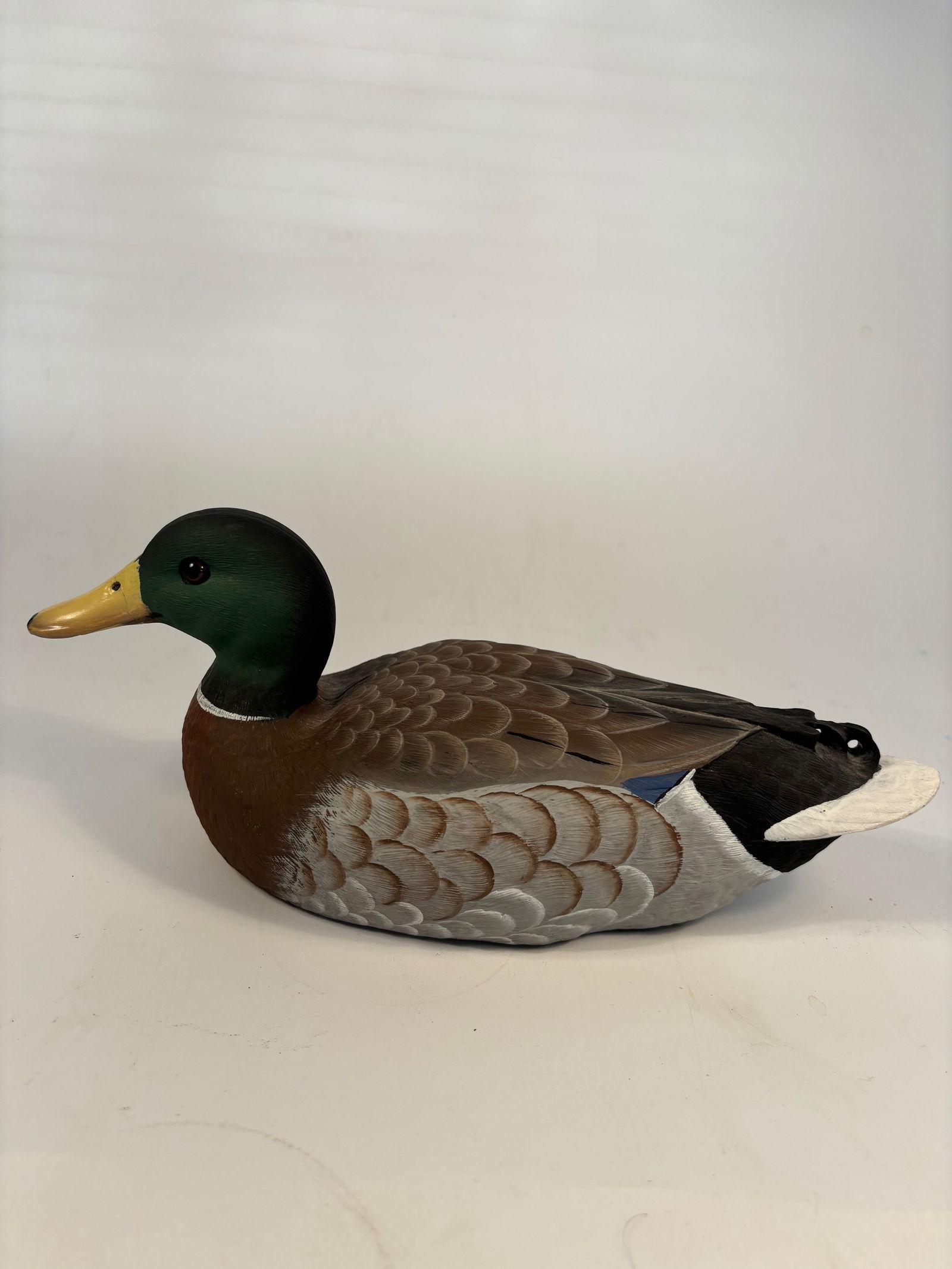 Hand-Carved Mallard Drake Decorative Decoy signed and dated 1992 (1 of 10)
