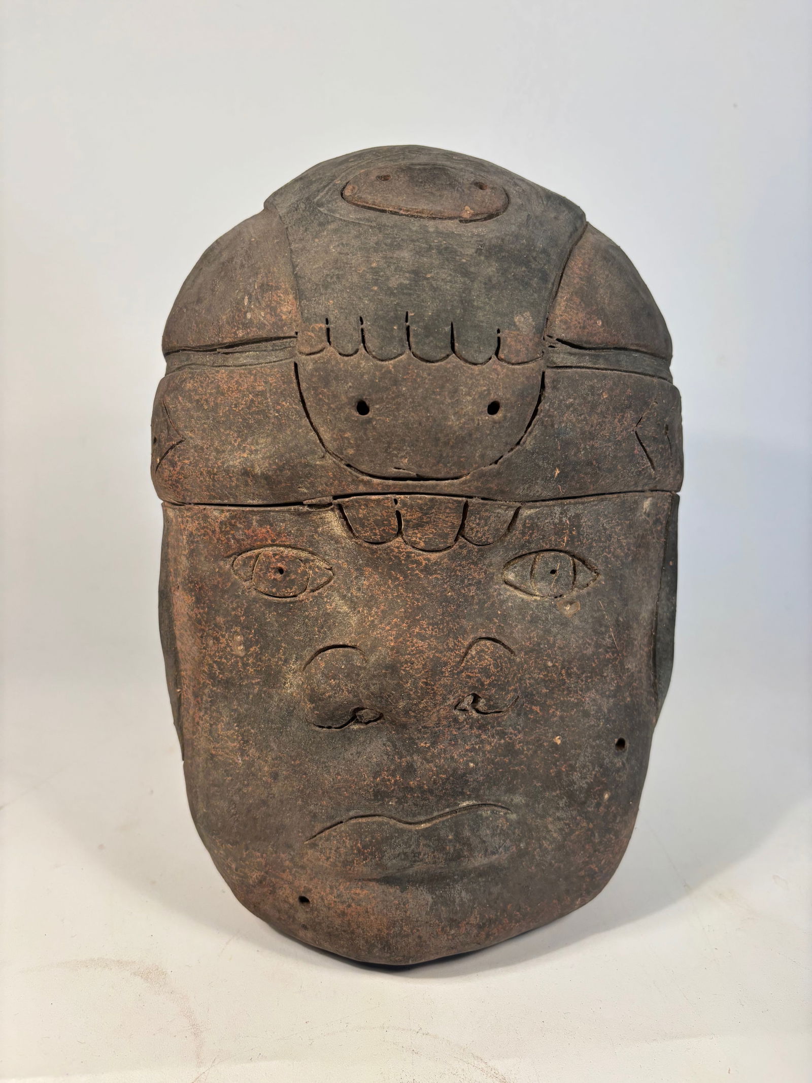 Olmec Ceramic Head Fragment, Preclassic Period , Mesoamerica, ca. 1200–400 BCE (1 of 8)