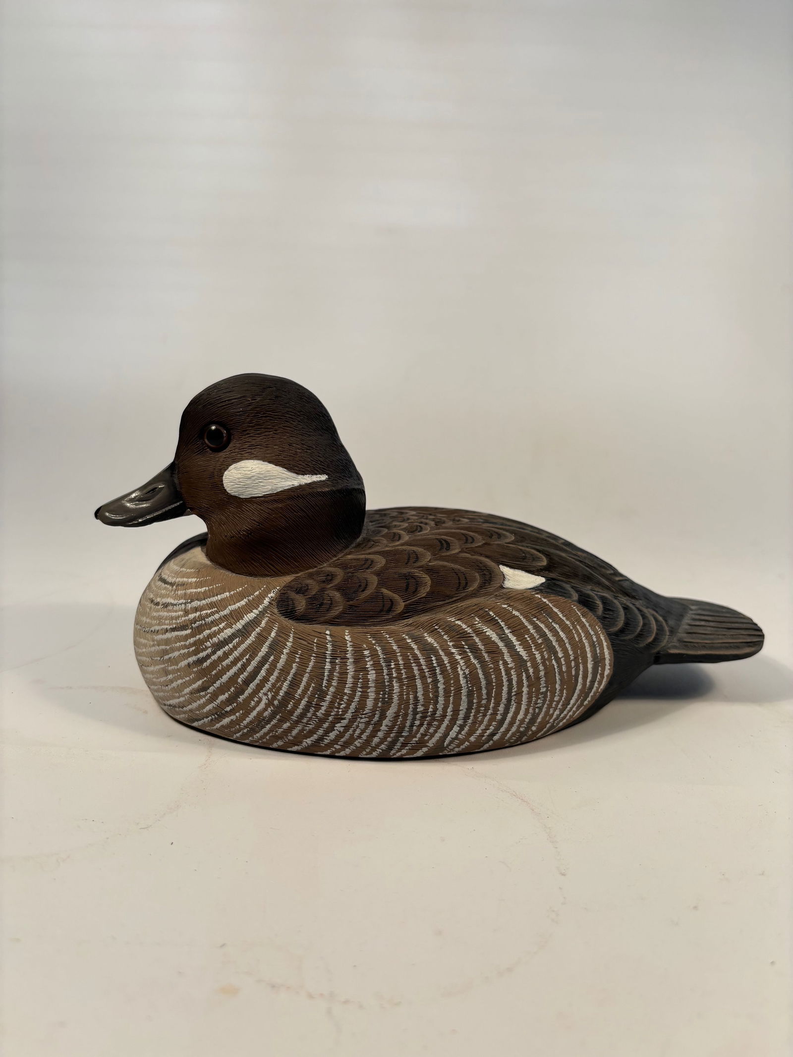 Hand-Carved Bufflehead Hen Duck  Decorative  Decoy signed and dated 1993 (1 of 7)