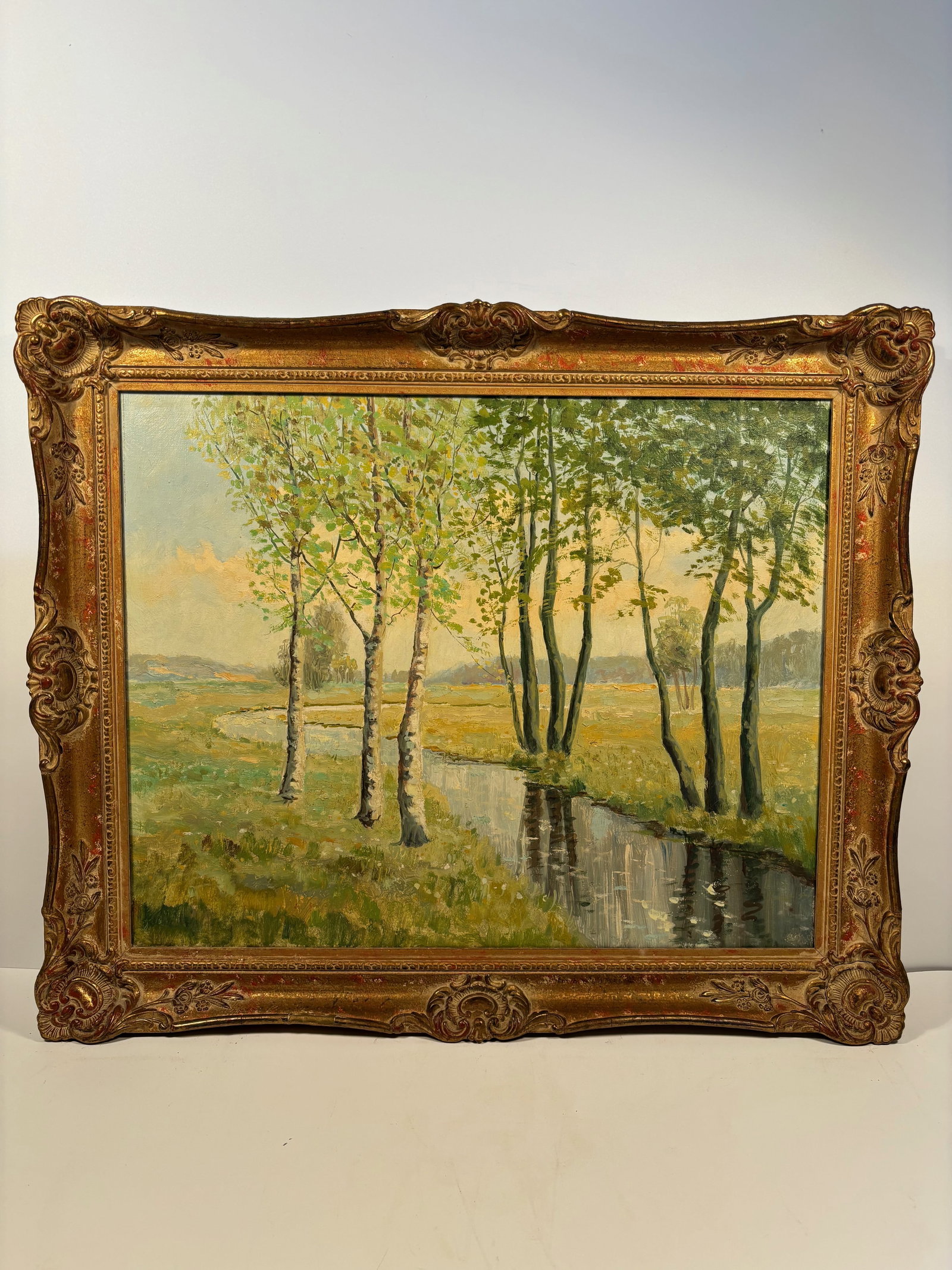 Oil painting on Canvas ,"Trees", unknown artist: 19th Century, Measures: 20" x 24"