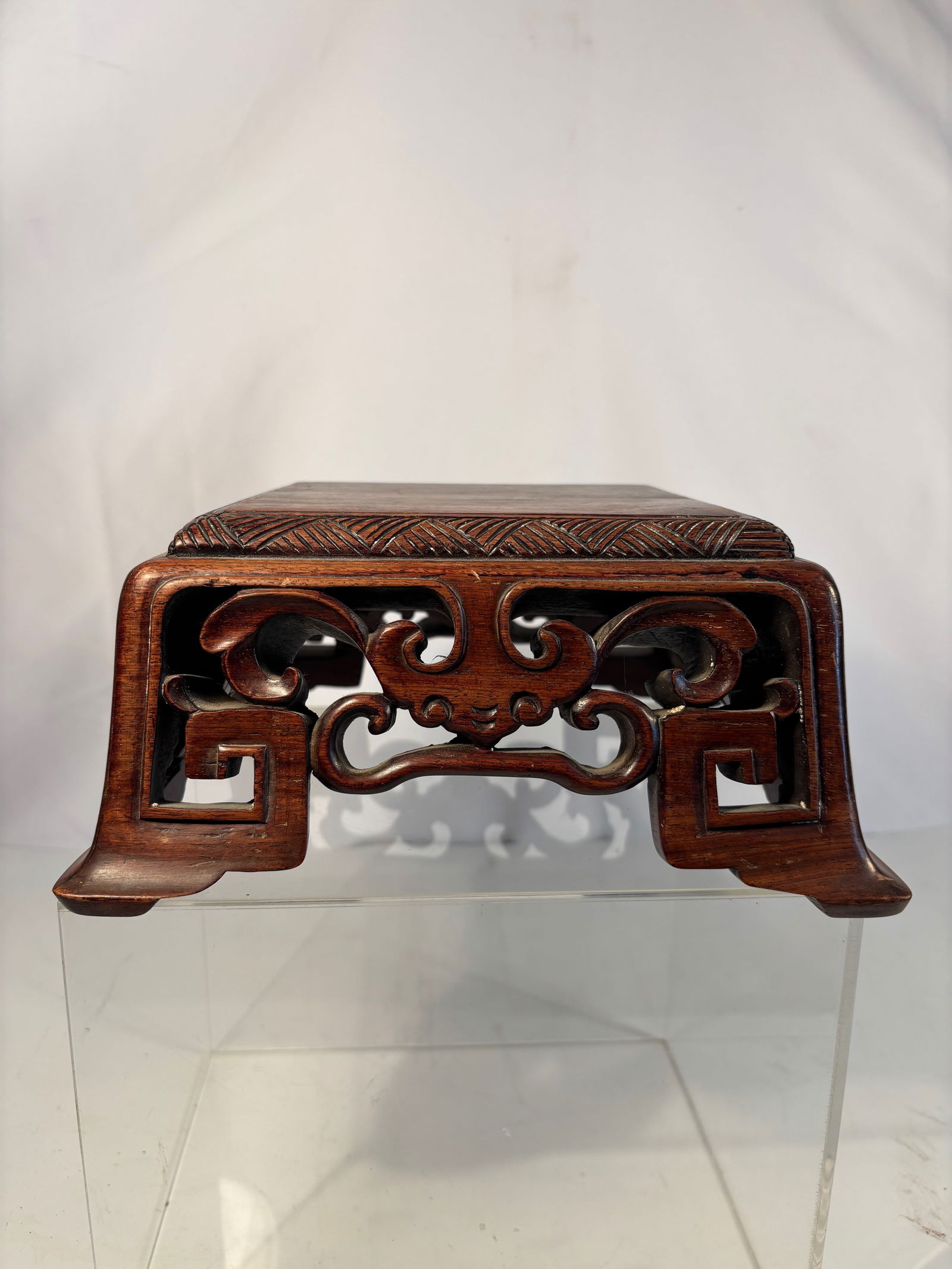A Chinese Huanghuali-Like Carved Display Stand (1 of 4)