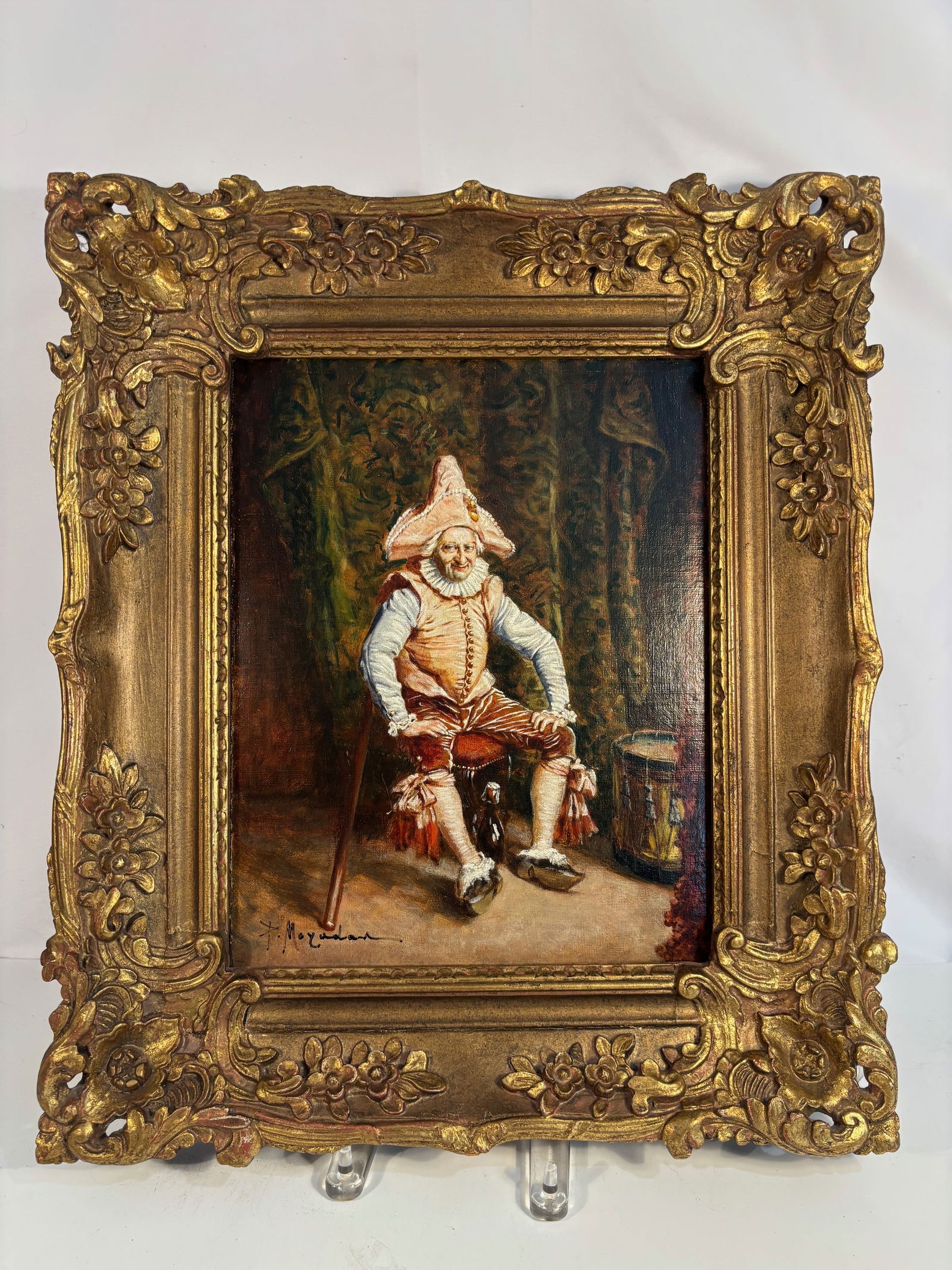 After Ernest Meissonier (French, 1815–1891), Polichinelle / The Jester (Fou du Roi)?? Oil on (1 of 9)