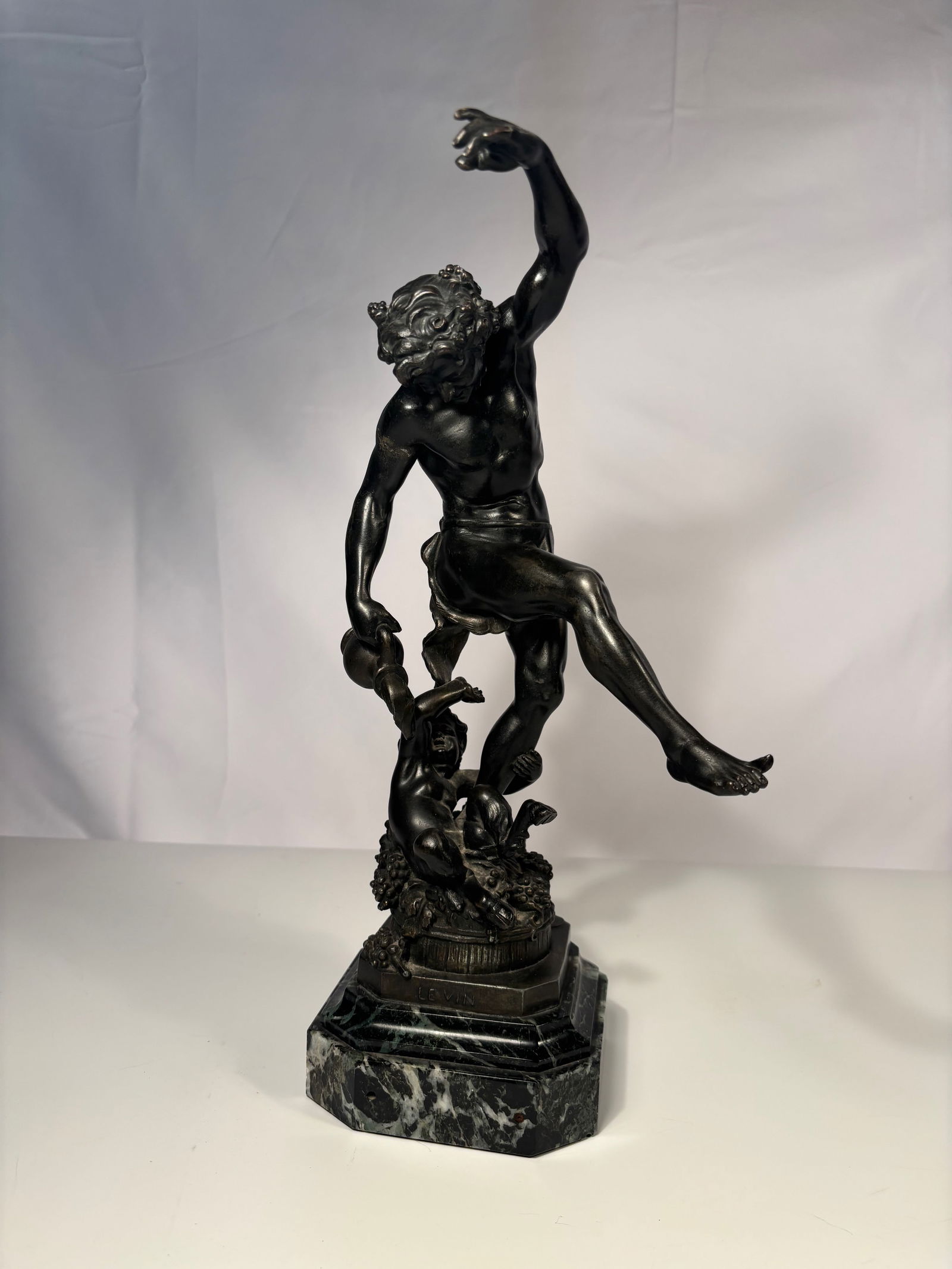 Louis Holweck (French, 1861–1935), “LEVIN?? Bronze Sculpture on Marble Base signed "Holweck" (1 of 11)