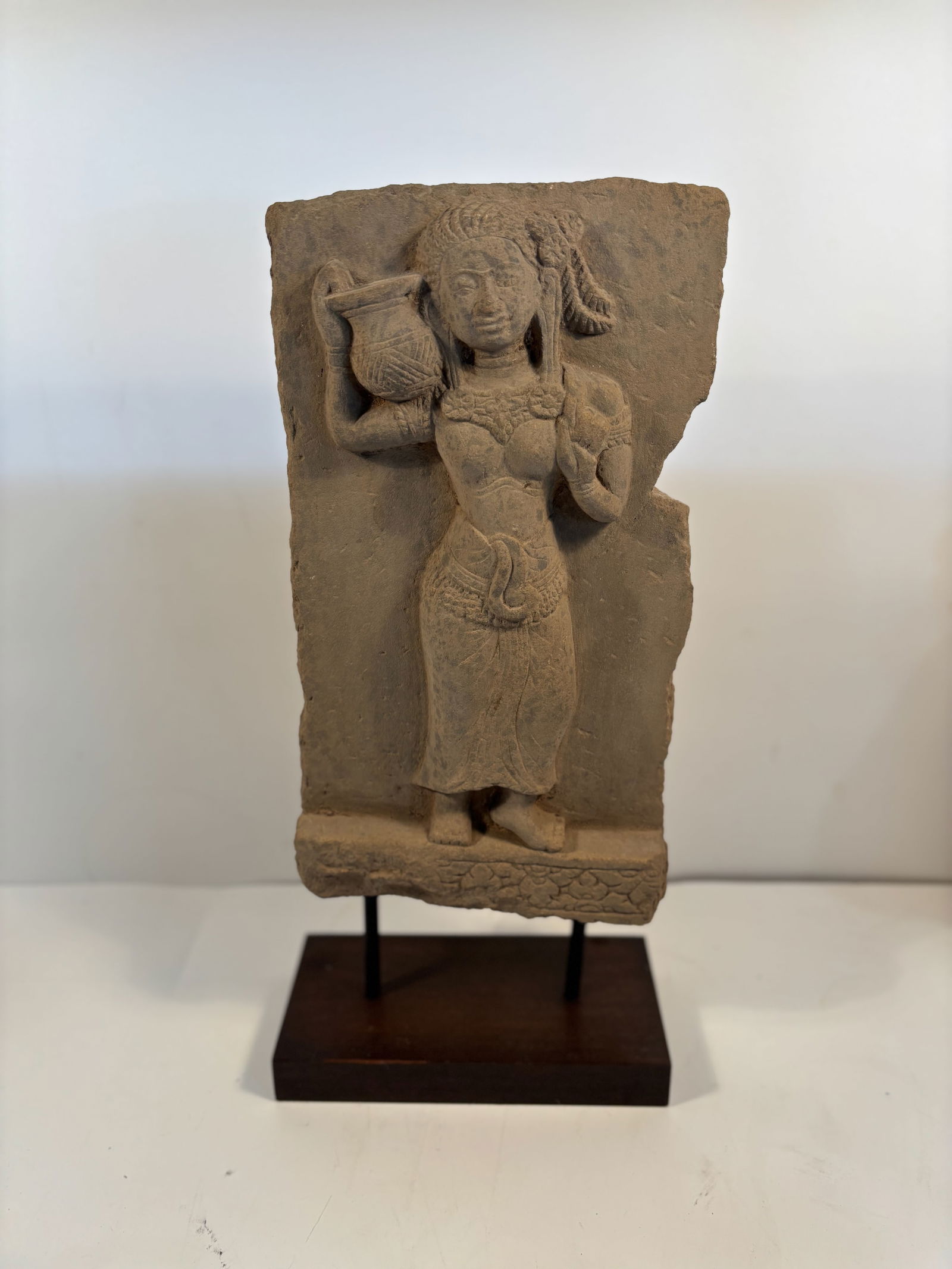 A Khmer Sandstone carving of Female Devata Relief Statue (1 of 13)