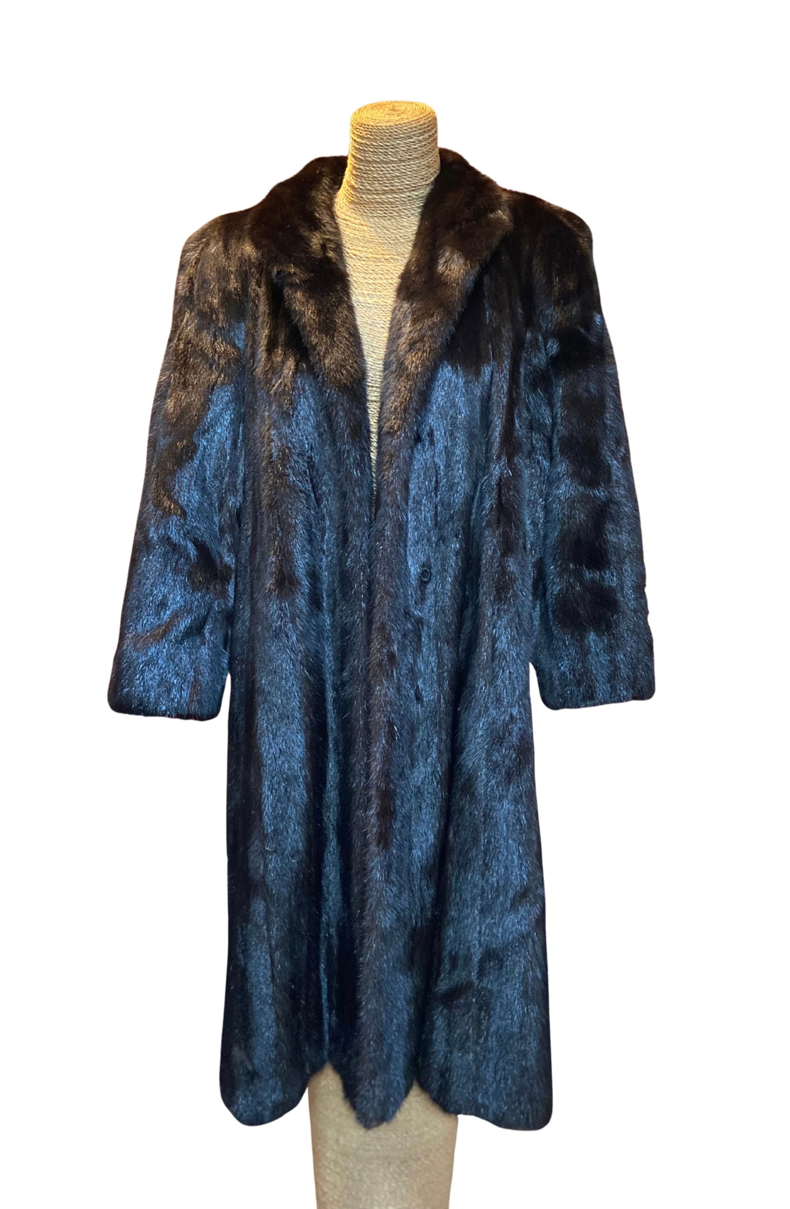 A Full-Length Genuine Mink Fur Coat (1 of 8)