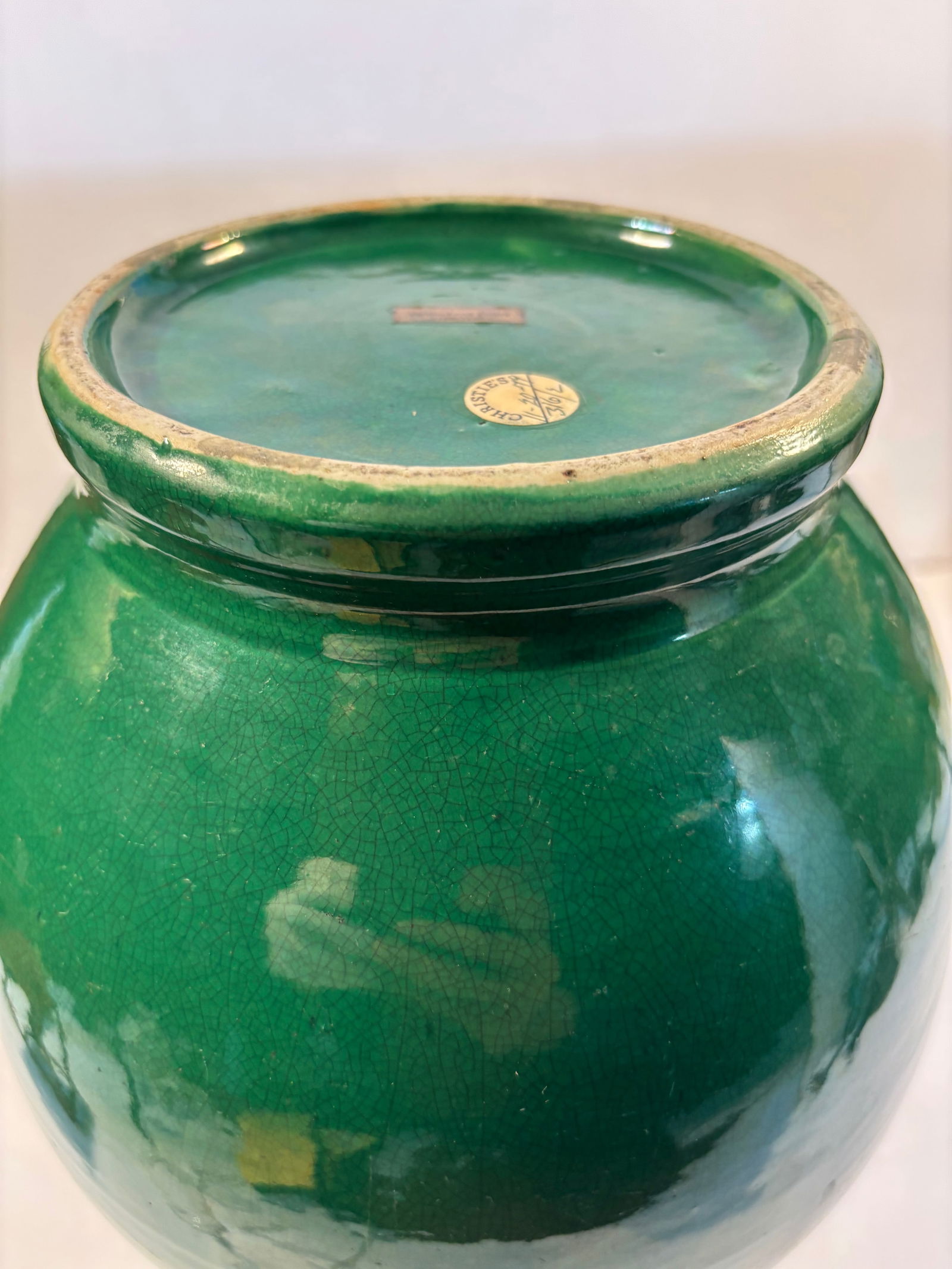 A Chinese emerald green monochrome glaze Gu form vase Qian Long PERIOD - 8