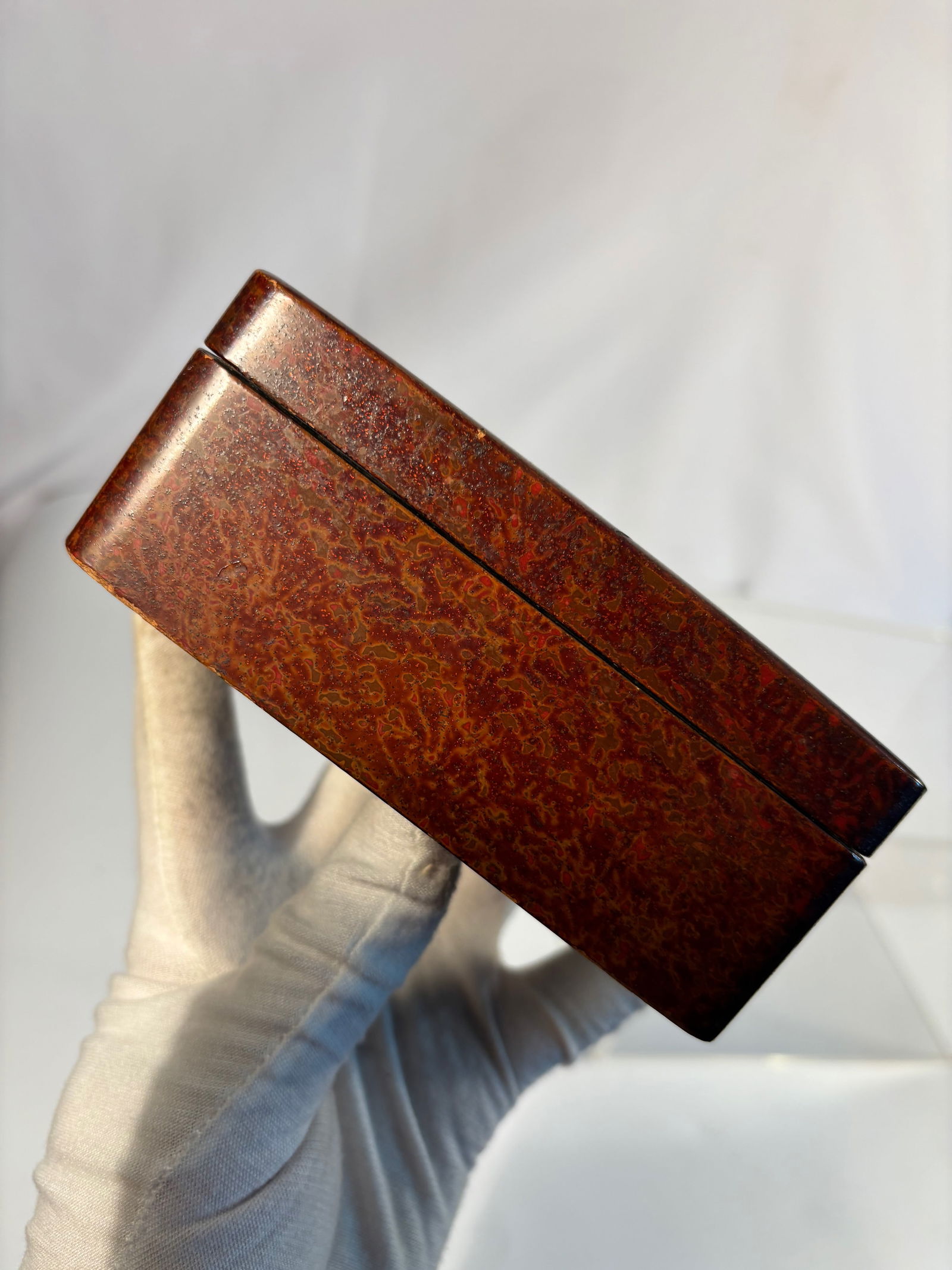 A Chinese Polychrome “Pineapple?? Lacquer Box - 5