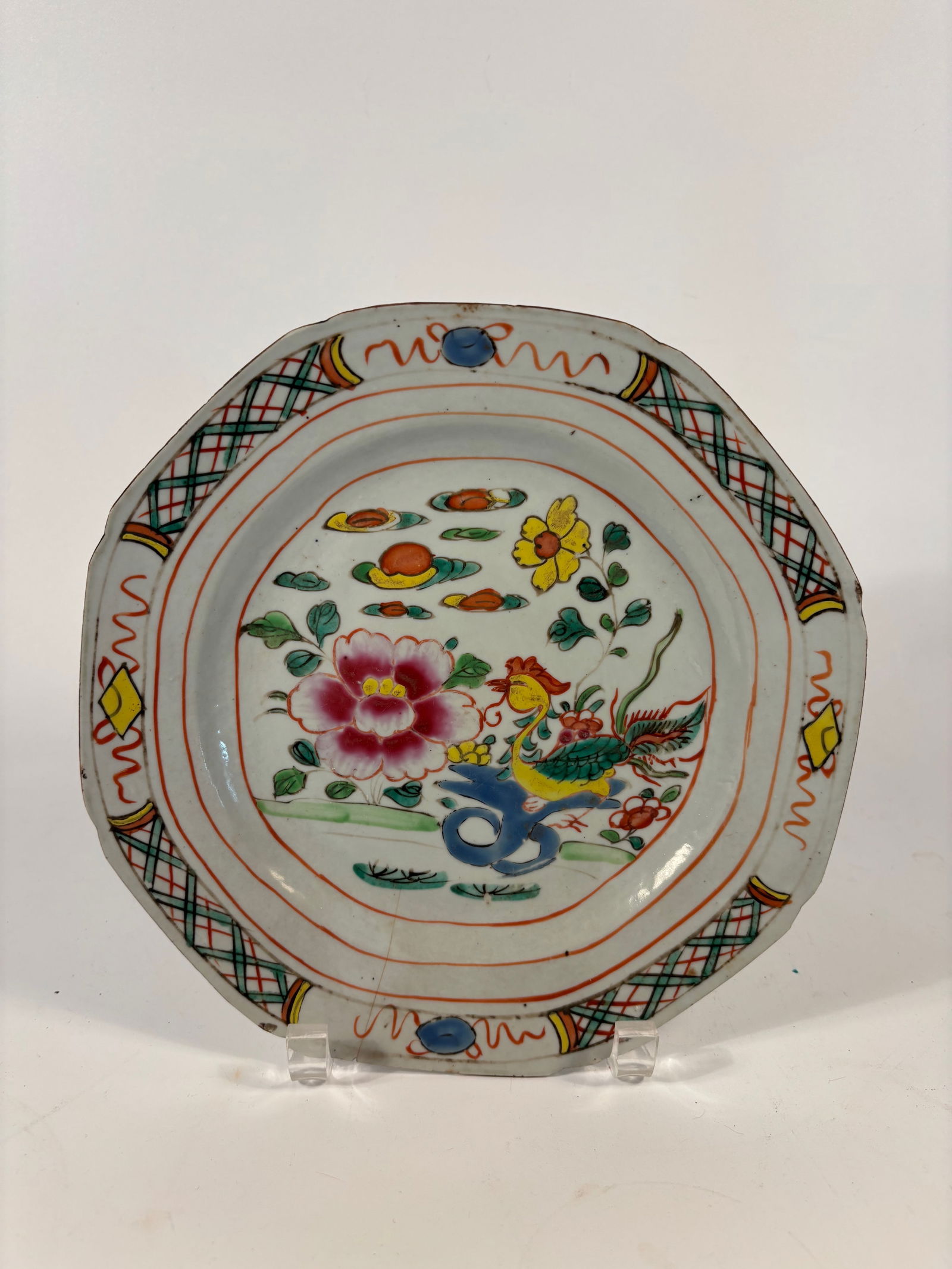 A Chinese Famille Verte porcelain plate (1 of 9)